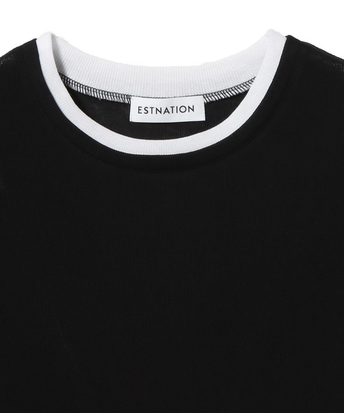 tシャツ ESTNATION / シアーテレコレイヤー Tシャツ レディース ESTNATION / シアーテレコレイヤー Tシャツ｜ESTNATION ONLINE