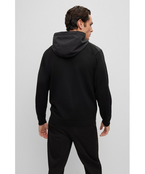 美品　ヒューゴボス　ジップアップパーカー　セットアップ　スウェット　S　ブラック 美品 HUGO BOSS ヒューゴボス HUGO ヒューゴ ワンポイントロゴ