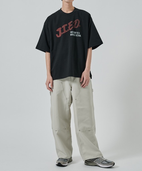 【新品タグ付・別注】Edwina Hörl ペイズリー切替 ビッグTシャツ M JIEDA（ジエダ） tシャツ 「JIEDA」別注 OVER SIZE PRINT TEE メンズ
