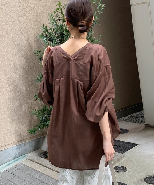 ブラウス シャツ リヨセルVVシャツ レディース DouDou ブラウス シャツ リヨセルVVシャツ レディース