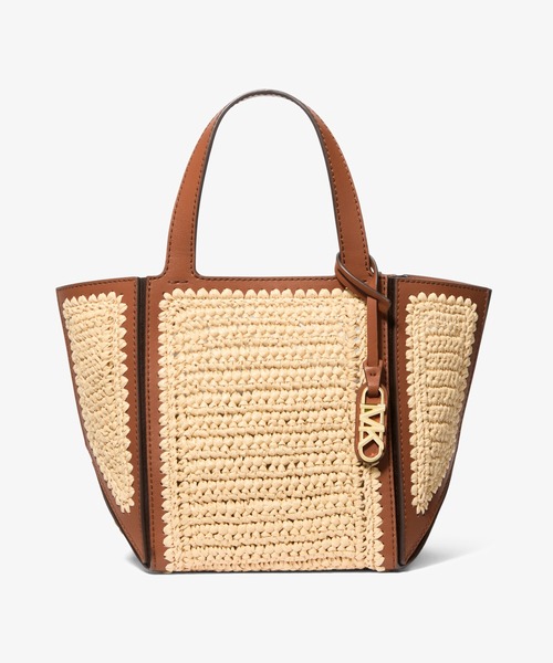 MICHAEL KORS トートバッグ JORDI ハンドクロシェ ストロー