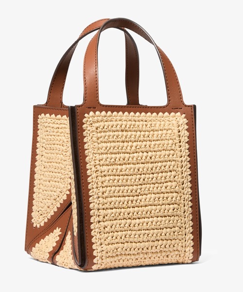 MICHAEL KORS トートバッグ JORDI ハンドクロシェ ストロー