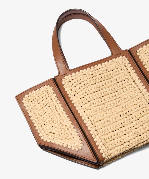 【michael kors】ハンドクロシェ ストロー トート ラージ MICHAEL KORS トートバッグ JORDI ハンドクロシェ ストロー