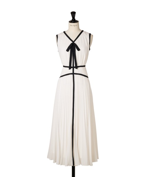 Her lip to ワンピース Formentera Pleated Bicolor Dress