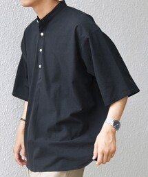 シャツ SHIPS any: シアサッカー ストライプ バンド スキッパー ハーフスリーブ シャツ メンズ｜ZOZOTOWN Yahoo!店