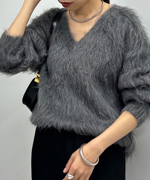 華奢見えが叶う】クロスVネックニット | CAPRICIEUX LE'MAGE(カプリ