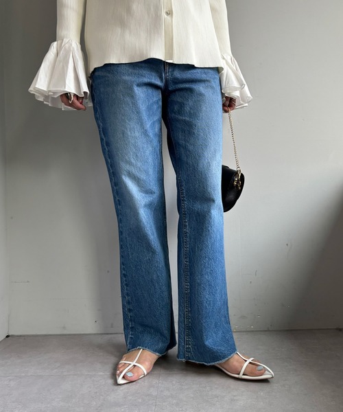 [SHENERY] обработка Denim брюки 40 голубой женский 
