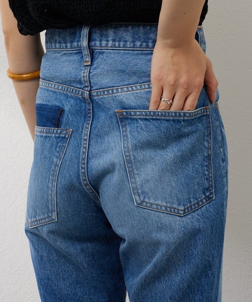 [SHENERY] обработка Denim брюки 40 голубой женский 