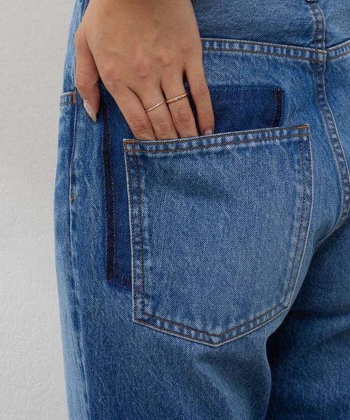 [SHENERY] обработка Denim брюки 40 голубой женский 