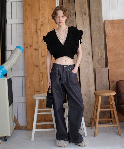 leinwande ベスト ジレ Braids＆Frill Top レディース