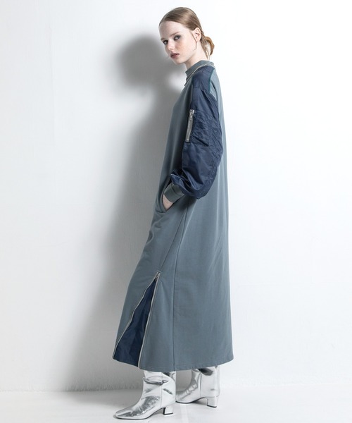 AULA AILA（アウラ アイラ） ワンピース ミリタリースリーブワンピース