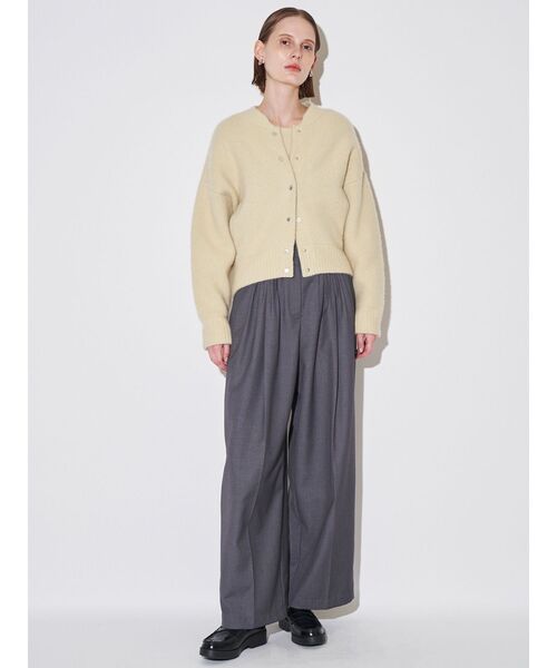 ELENDEEK ノーカラージャケット ラクーン　カーディガン ELENDEEK（エレンディーク）の「CNラクーンミックスW