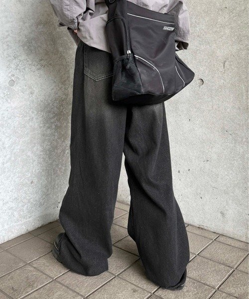 「sedacle」 加工デニムパンツ MEDIUM ブラック メンズ