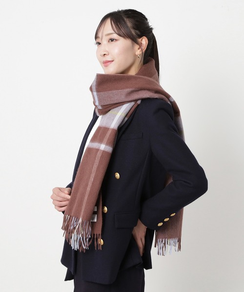 【美品】マッキントッシュフィロソフィー ストール ウール 楽天市場】ウール100％紡毛チェックストール（羽織れる／膝掛け