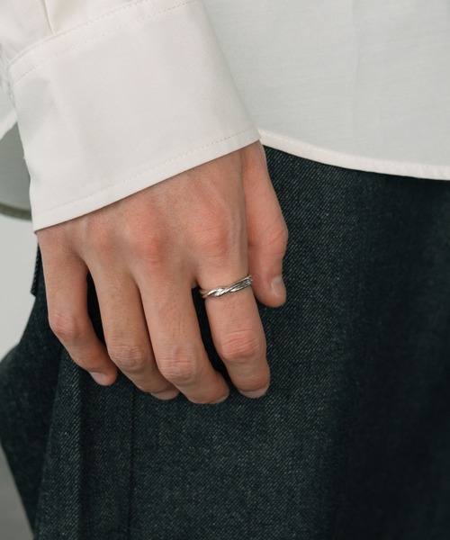 LURAKU 指輪 リング 「LURAKU」silver925 twist ring（調節可能