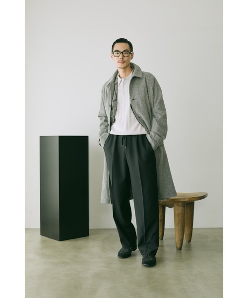 ジャケット テーラードジャケット GOOVI ウールソフトツイード ビッグ