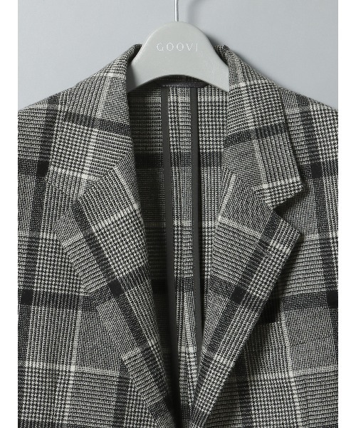 ジャケット テーラードジャケット GOOVI ウールソフトツイード ビッグ