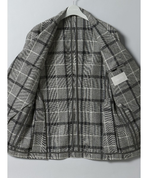 ジャケット テーラードジャケット GOOVI ウールソフトツイード ビッグ