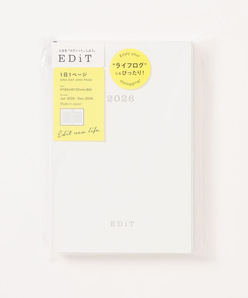 EDiT(MARK'S) 手帳 EDiT 2026 スケジュール帳 2026年1月始まり 1日1