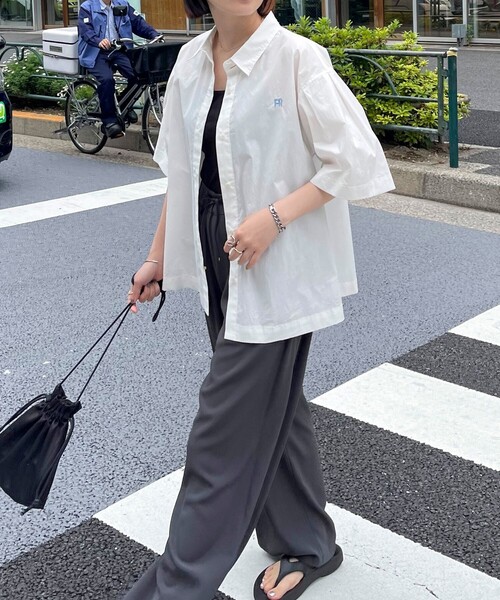 「fredy emue」 半袖シャツ 38 ベージュ レディース_画像5