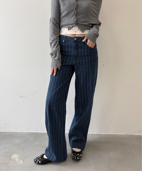 thinkto ジーンズ デニム デニムパンツ 「thinkto」ストライプ