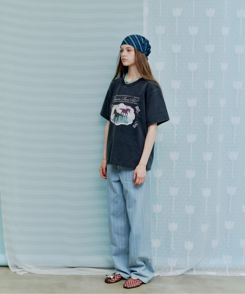 seyto（セイト）の「Damege layered flare denim pants / ダメージ 