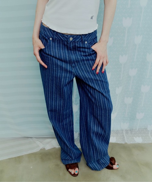 thinkto ジーンズ デニム デニムパンツ 「thinkto」ストライプ