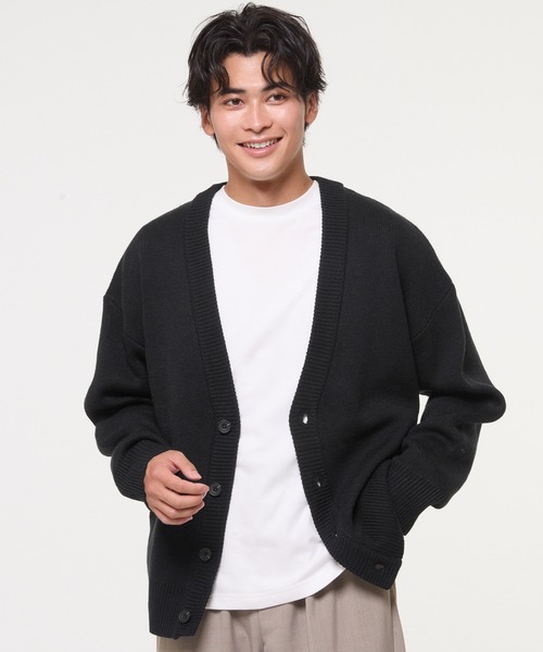 coca（コカ） カーディガン ダブルジャガードカーディガン メンズ