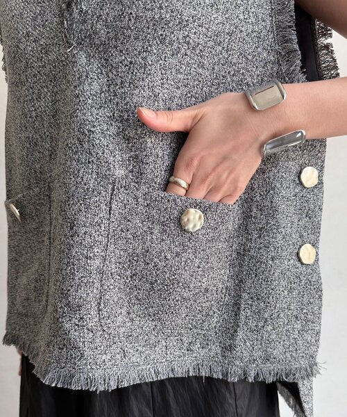 ☆dolce.☆ホワイト ドットツィードベスト 美品！ 楽天市場】ツイード