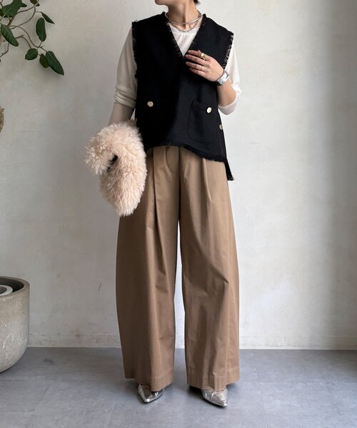 DouDou ツイードジレ　ベージュ　フォーマル　美品 ツイードジレ | DOUDOU(ドゥドゥ)レディース | PAL CLOSET(パル