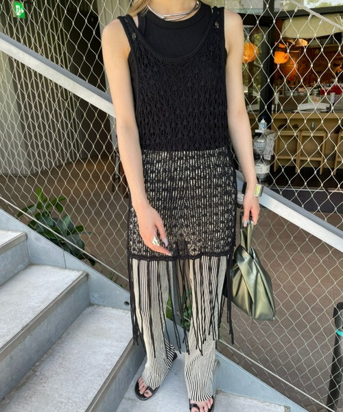 「AIC.」 ノースリーブニット FREE ブラック レディース_画像6