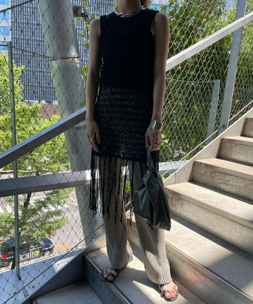 「AIC.」 ノースリーブニット FREE ブラック レディース_画像8