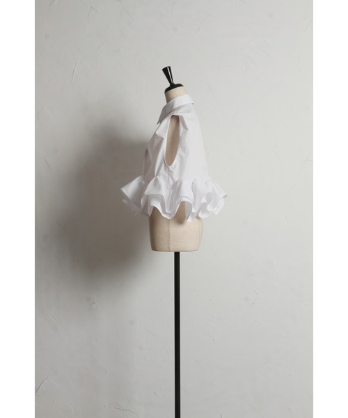 「&. NOSTALGIA」 ノースリーブブラウス M ホワイト レディース_画像5