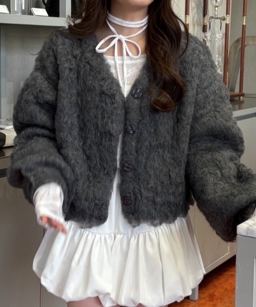 美品❤️room306contemporary シャギー ニット カーディガン room306 CONTEMPORARY / Shaggy Knit Cardigan