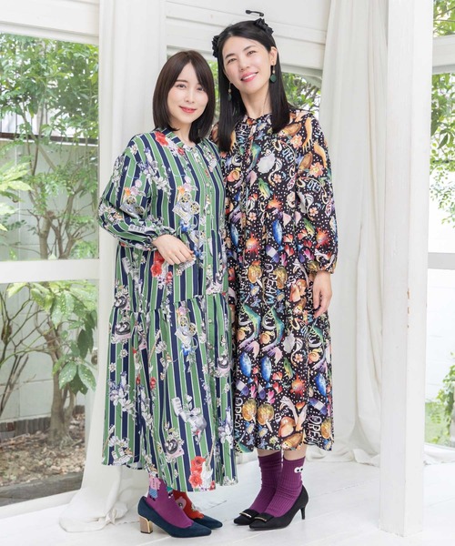 ScoLar（スカラー） ワンピース 153650：音楽orPOP柄ワンピース