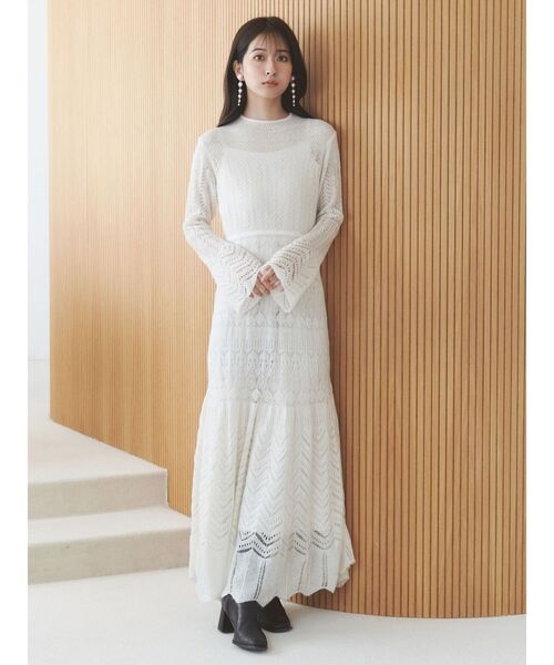 MERCURYDUO（マーキュリーデュオ） ワンピース モヘヤニットスカシアミ