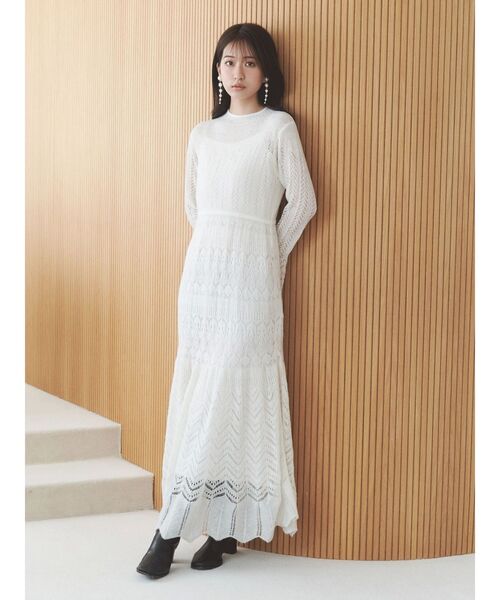 MERCURYDUO（マーキュリーデュオ） ワンピース モヘヤニットスカシアミ