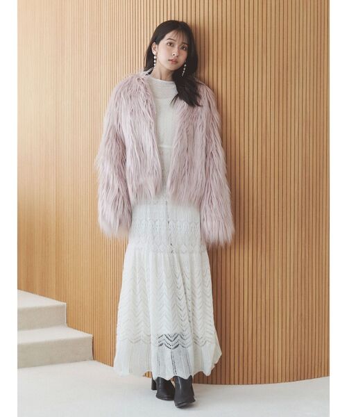 MERCURYDUO（マーキュリーデュオ） ワンピース モヘヤニットスカシアミ