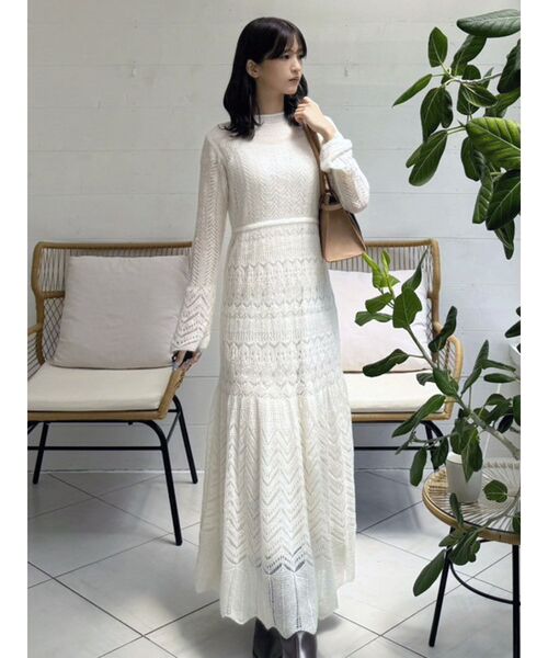 MERCURYDUO（マーキュリーデュオ） ワンピース モヘヤニットスカシアミ