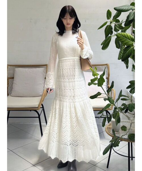 MERCURYDUO（マーキュリーデュオ） ワンピース モヘヤニットスカシアミ