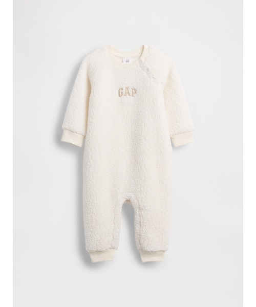 ギャップ　ベビーロンパース GAP（ギャップ） ベビー服 ロンパース GAPロゴ ボア カバーオール