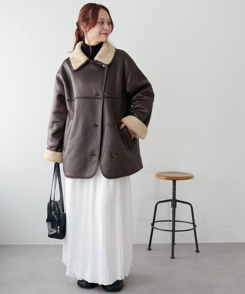 Discoat（ディスコート） ムートンコート ボアコート フェイクムートン