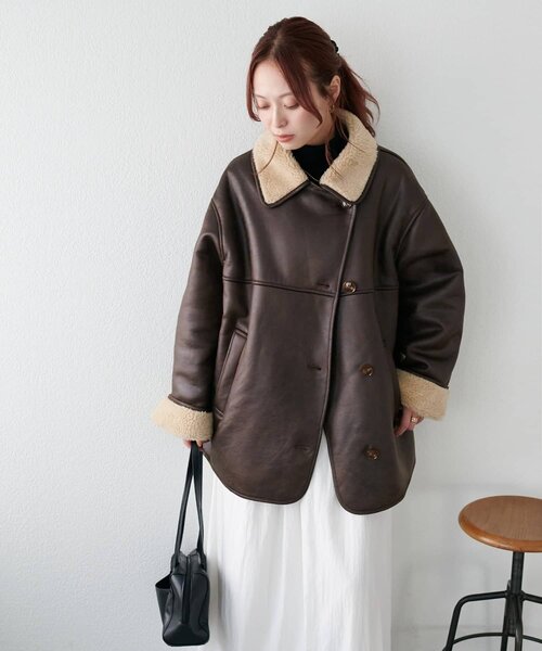 Discoat（ディスコート） ムートンコート ボアコート フェイクムートン