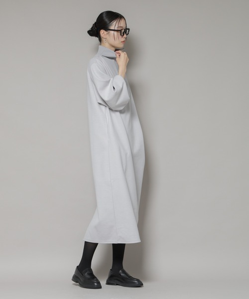 NANO universe（ナノ・ユニバース） ワンピース 圧縮起毛ハーフジップ