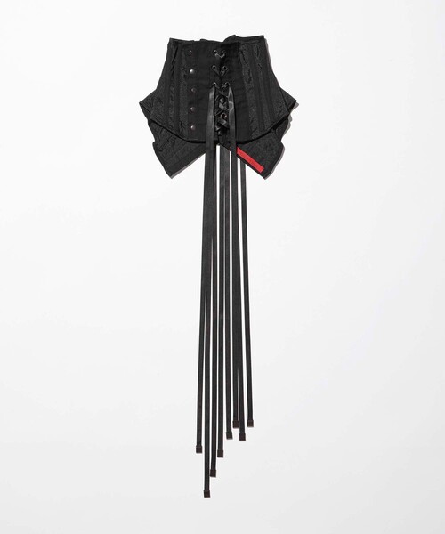【Mukcyen】レースアップ コルセット ブラック STUDIOUS STUDIOUS（ステュディオス） 「mukcyen/ムッシャン」neck corset