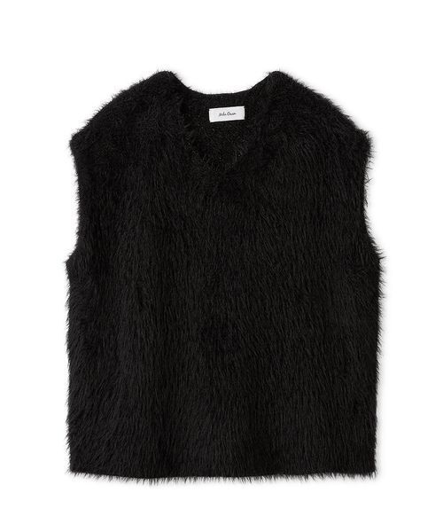 ミラオーウェン　Mila Owen ベスト　ジレ Mila Owen（ミラオーウェン） ベスト ジレ Vネックシャギーニット