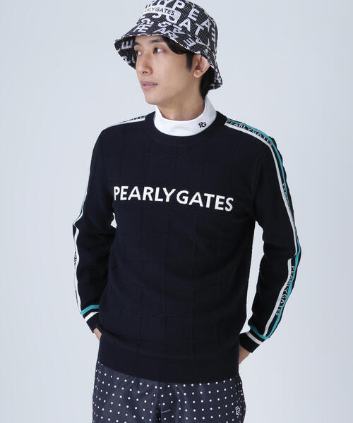 PEARLY GATES(パーリーゲイツ) セーター ニット 12G地柄クルー PEARLY GATES(パーリーゲイツ) セーター ニット 12G地柄クルー