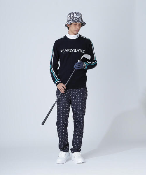 PEARLY GATES ロゴプリント ポロシャツ&ショートパンツ セットアップ PEARLY GATES ロゴプリント ポロシャツ&ショートパンツ セットアップ