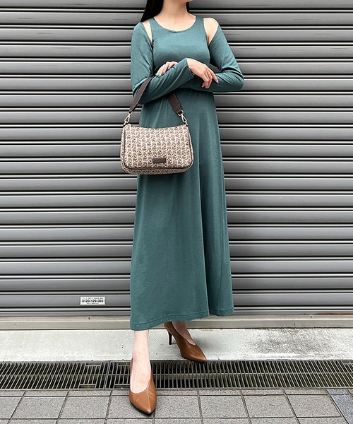 「RANDEBOO」 コンビワンピース FREE グレー レディース_画像2