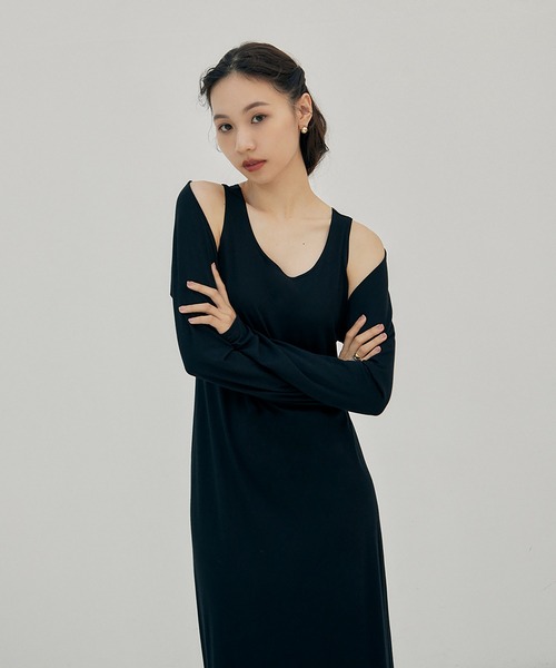 「RANDEBOO」 コンビワンピース FREE グレー レディース_画像7